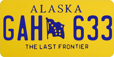 AK license plate GAH633