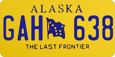 AK license plate GAH638