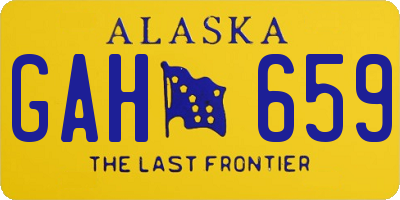 AK license plate GAH659