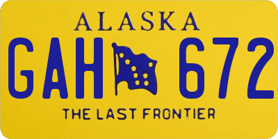 AK license plate GAH672
