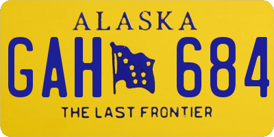 AK license plate GAH684