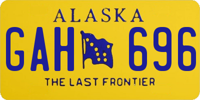 AK license plate GAH696