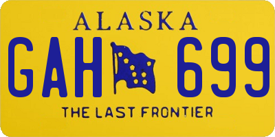 AK license plate GAH699