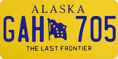 AK license plate GAH705