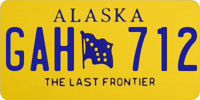 AK license plate GAH712