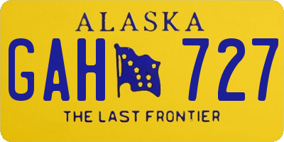 AK license plate GAH727