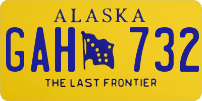 AK license plate GAH732