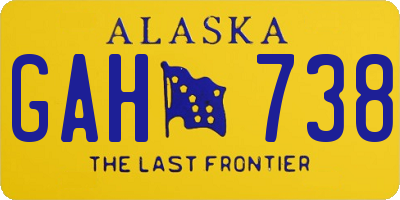 AK license plate GAH738
