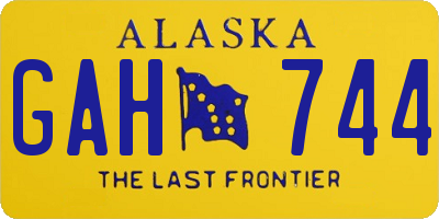 AK license plate GAH744
