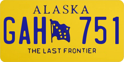 AK license plate GAH751