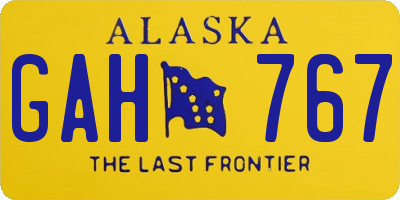 AK license plate GAH767