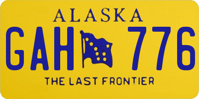 AK license plate GAH776