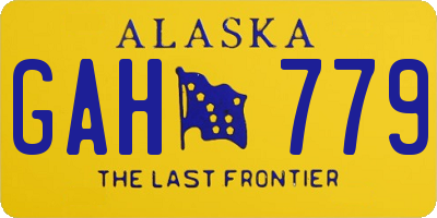 AK license plate GAH779