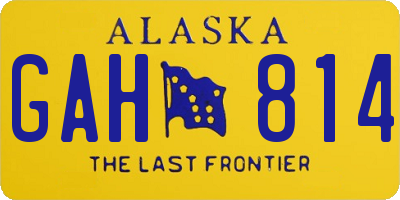 AK license plate GAH814