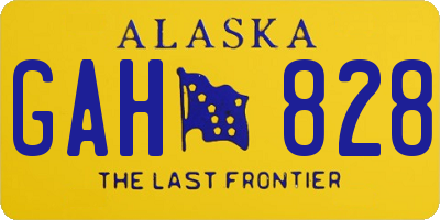 AK license plate GAH828