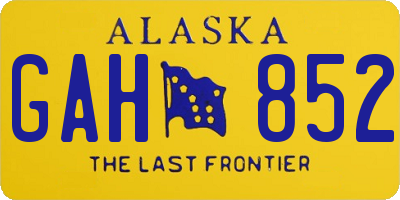 AK license plate GAH852