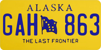 AK license plate GAH863