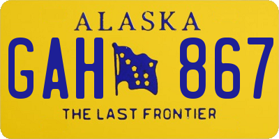 AK license plate GAH867