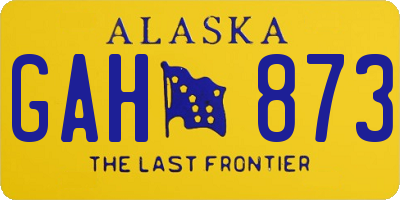 AK license plate GAH873