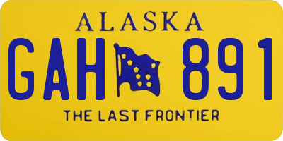 AK license plate GAH891