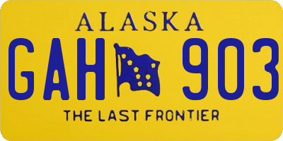AK license plate GAH903