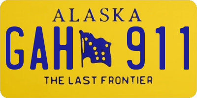 AK license plate GAH911