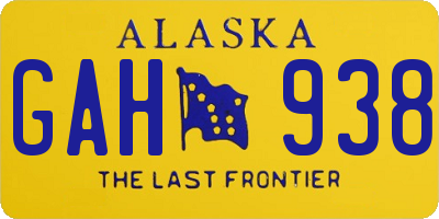 AK license plate GAH938