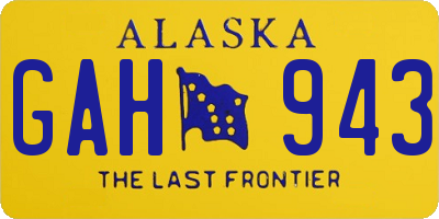 AK license plate GAH943