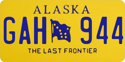 AK license plate GAH944