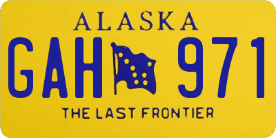 AK license plate GAH971