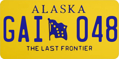AK license plate GAI048