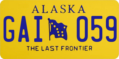 AK license plate GAI059