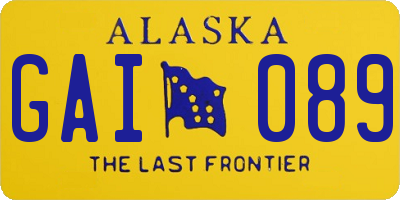 AK license plate GAI089