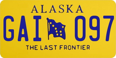 AK license plate GAI097