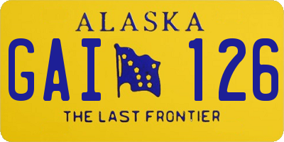 AK license plate GAI126