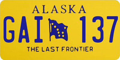 AK license plate GAI137