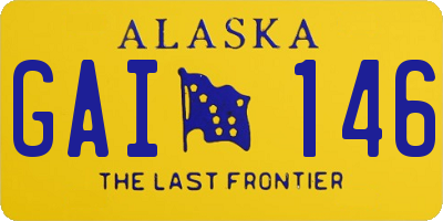 AK license plate GAI146