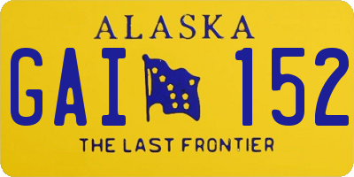 AK license plate GAI152