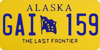 AK license plate GAI159