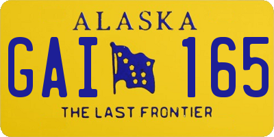 AK license plate GAI165