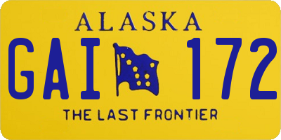 AK license plate GAI172