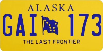 AK license plate GAI173