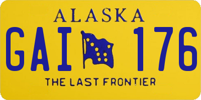 AK license plate GAI176