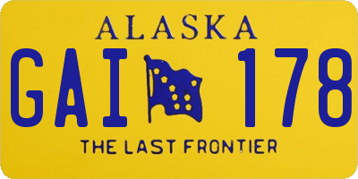 AK license plate GAI178