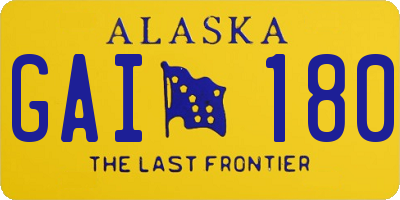 AK license plate GAI180