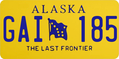 AK license plate GAI185