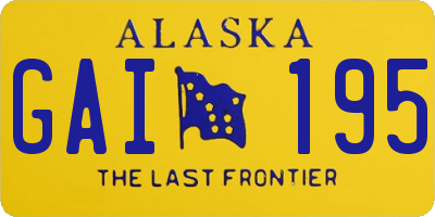 AK license plate GAI195