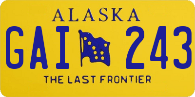 AK license plate GAI243