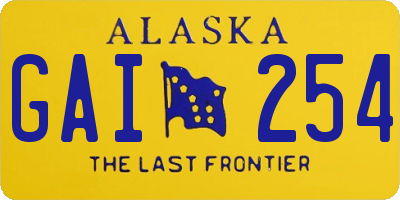 AK license plate GAI254