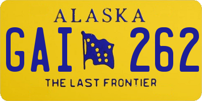 AK license plate GAI262